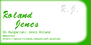 roland jencs business card
